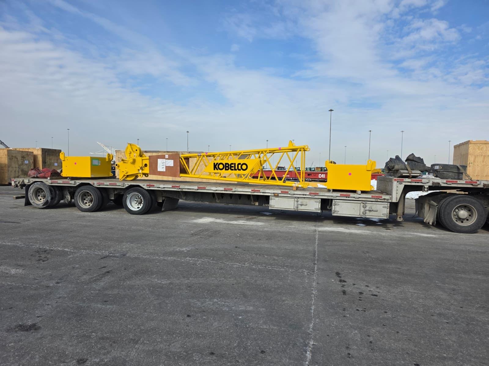 Crane Parts on Flatbed
